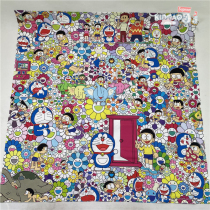 Japan Murakami Takashi Doraemon robot cat sun flower limited canvas decorative painting banner Wei Xue same paragraph