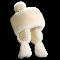 Autumn winter male and female hat imitation rabbit hair princess hat thickened Lei Feng cap warm hat protective ear hat Northeast hat cotton