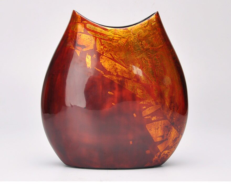 【许德越大师手作】素修脱胎花瓶 福州脱胎漆器