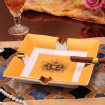 Bone china ceramic European-style ashtray high-end cigar large creative European-style home club ktv decoration simple