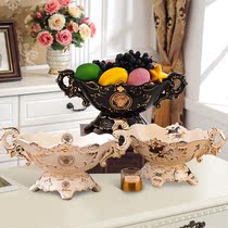 European-style living room creative home high-end ceramic light luxury dried fruit plate tall fruit plate high-end luxury decoration American style