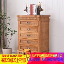 Rattan Furniture Teng Wood Five Bucket Cabinet Bedroom Lockers Solid Wood Bucket Closet Sorting Cabinet Whole Dress Living Room Vines Five Bucket Cabinets