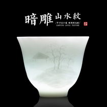 Different and different celadon small teacup Tea cup Kung Fu tea bowl Tea cup Ceramic hat Master cup Single tea set