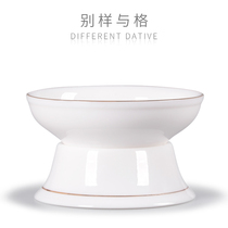 A different kind of sheep fat jade all-ceramic hole tea leak tea filter Tea filter tea set White ceramic creative tea set accessories