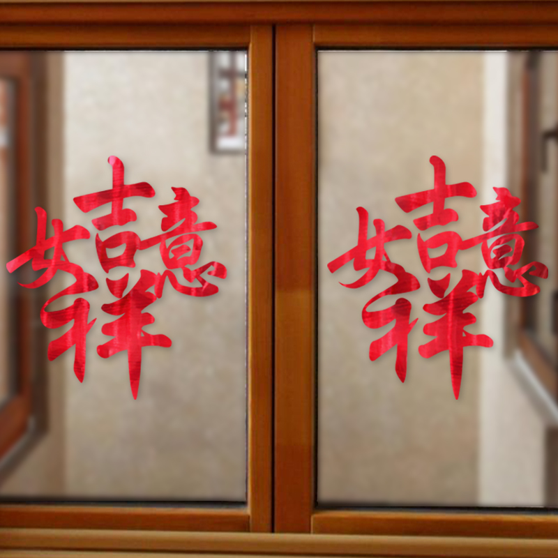 2017新年元旦春节装饰品店铺门橱窗花玻璃贴纸鸡年商场布置墙贴画产品展示图3