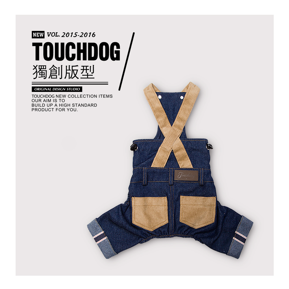 Touchdog 冬季新款 经典款 宠物衣服狗狗衣服 时尚背带裤子牛仔裤产品展示图3