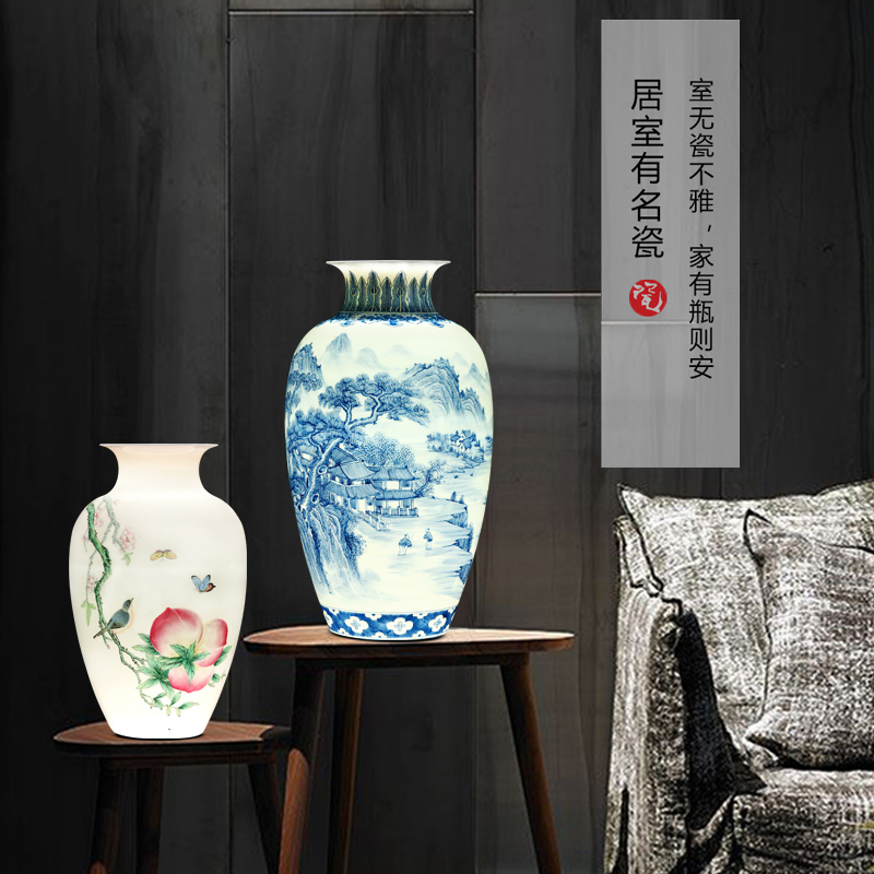 Jingdezhen hand - made ceramic vases, flower arranging furnishing articles of Chinese style vogue to live in rich ancient frame sitting room handicraft ornament