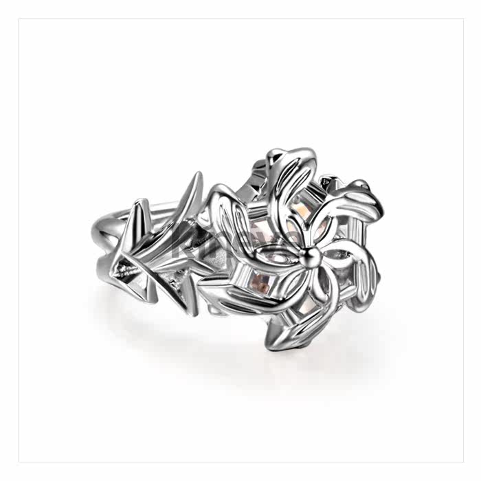 kineve 指环王戒指 女士戒指 水之戒南雅 欧美时尚饰品 精灵水戒_7折