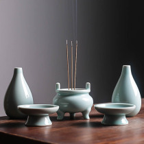 For Buddha supplies household set celadon for incense burner for plate vase ceramic indoor incense road set Buddha Hall for incense