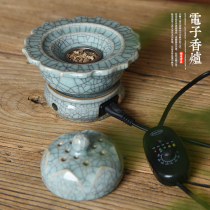 Longquan celadon electric incense burner incense burner household agarum powder electric heating incense burner essential oil fragrance block