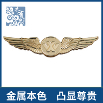Metal badge custom-made wings badge custom aviation brooch custom-made three-dimensional chest emblem production company LOGO emblem