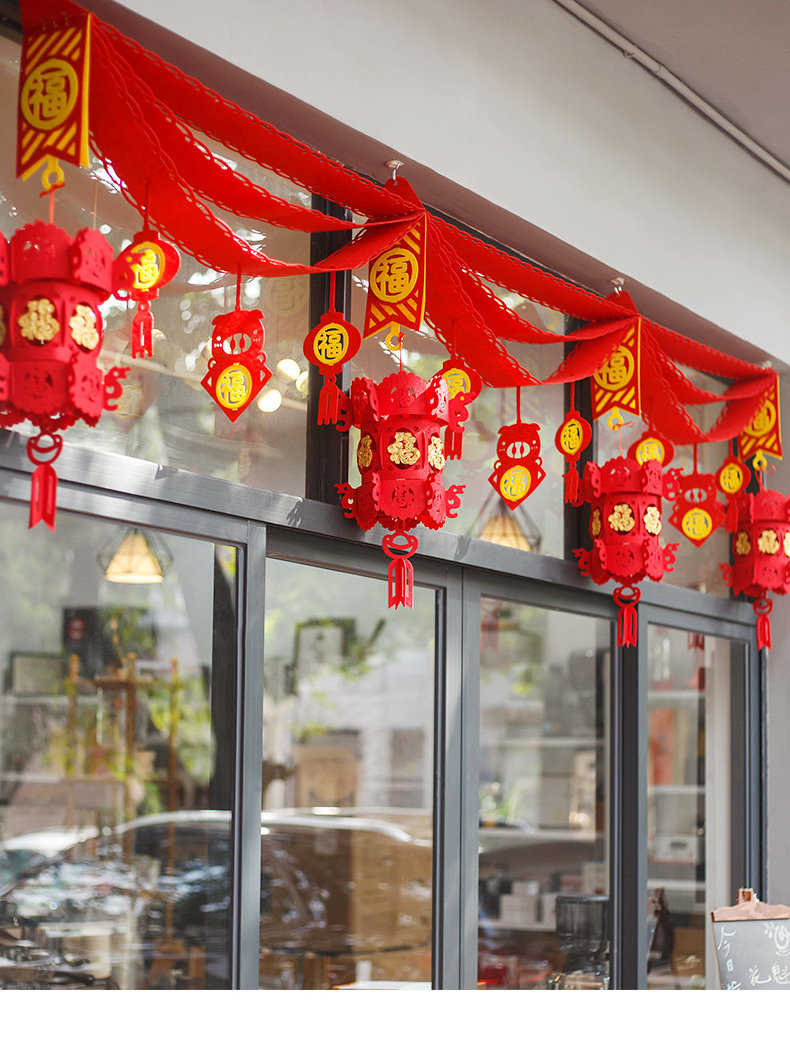 新年春节装饰2019猪年过年挂饰挂件年货商场店铺活动场景布置用品_菜