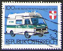 100th anniversary of the establishment of the Vienna Emergency Center in 1981 Austria