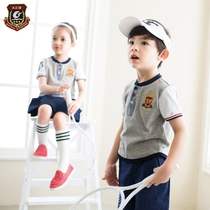 Kindergarten garden clothes Summer clothes Korean version of British college style boys and girls childrens class clothes Primary school school uniforms summer suits