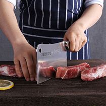 shi ba zi zuo kan gu dao kitchen knife sharp dicing blade household stainless steel knife cast steel handle chef thickened zhan gu dao