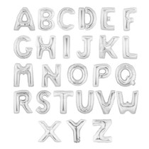 Birthday Arrangement Party Aluminum Film Aluminum Foil 30 Inch 70cm Letter Balloon Silver Wedding Decoration