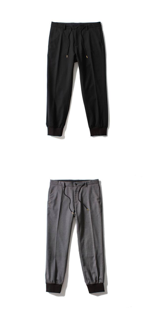 pragmaty正装工艺西裤jogger精纺羊毛收口裤休闲裤234201