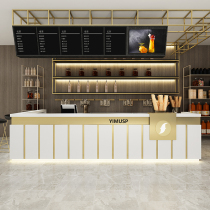 Custom bar Desk Collection Silver Desk Milk Tea Shop Taverarium Restaurant Hotel Commercial Shop Front Desk Reception Desk Brief About Modern Day