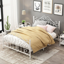 European Light Luxury Iron Bed Children Princess Bed Simply Modern Double in Red Iron Rack Bed 1 5 m