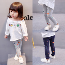 Baby pants 1-3 years old tide spring and autumn baby wear 4 girls leggings autumn 0 children cotton thin 2