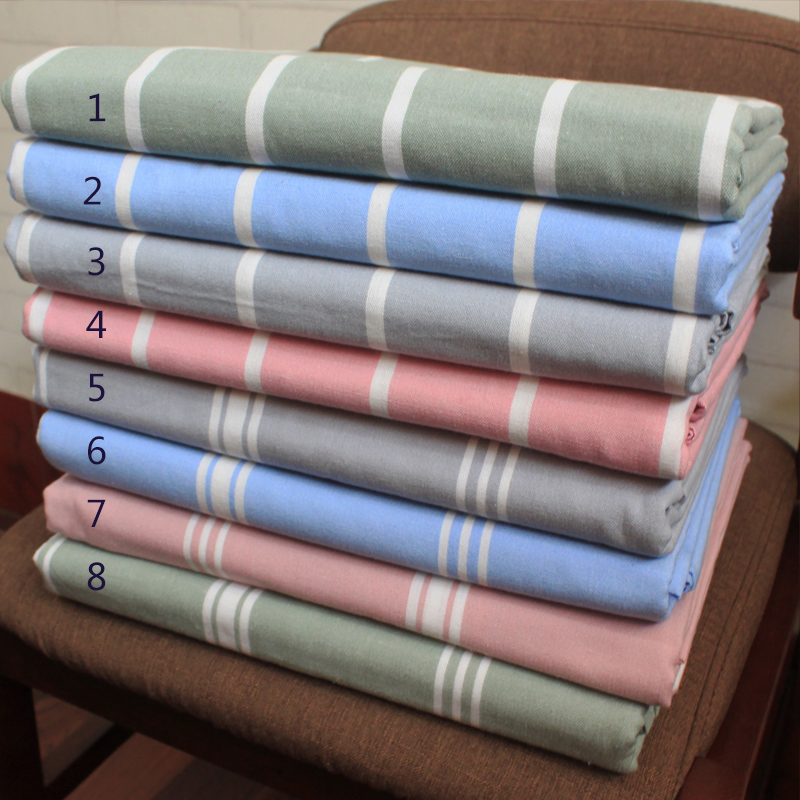 Pure cotton Jane about old coarse cloth bed linen student double single Shandong All cotton handmade old striped single piece by single