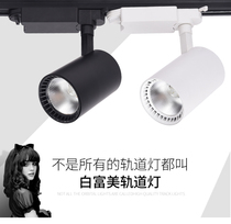 Super bright LED track light spotlight COB20w30w background wall Clothing store exhibition hall light Painting exhibition spotlight rail light