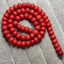 The Qing Dynasty old Xuebazhu 9mm Sherpa Pearl string of 67 blush red moisturizing