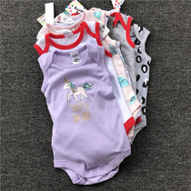 Summer dress new girl newborn cotton vest Ha clothes ins Wind shirt 6-18M