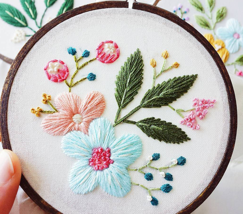 欧式法式花环立体刺绣diy材料包手工创意初学者绣花套件布艺礼物