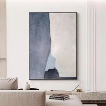 Nordic living room pure hand-painted abstract large painting silence simple modern triple decoration painting sofa background hanging