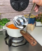 304 Stainless Steel Filter Oil Spoon Sepp Oil Spoon Leaking Spoon Spoon Spoonful Soup Household Large Oil Soup Separation