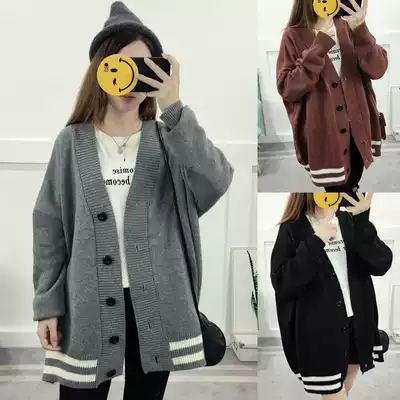 Fatten plus size autumn and winter Korean student sweater 200kg fat MM loose slim Joker sweater coat women