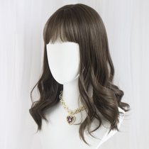 Wig woman Daily Water corrugated Korean hair tail micro-roll with long hair curly hair natural large wave false hair All headgear