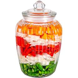 Transparent glass jar household pickled sealed jar pickle glass bottle with lid pickle small pickle jar storage jar