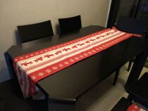 American Countryside European-style Retro Mediterranean Ins Wind Dining Mat Table Flag Table Cloth Tea Table Mat 33 * 180 Red Elk Deer