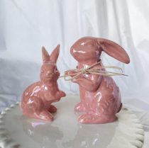 Nordic American Home Courtyard Decoration Handicraft Simulation Scenario Ceramic Pendulum flowerpots Decorative Rabbit price