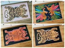 Tiger year new multi-floral color outlet Dump Multifunction Ground Mat Kitchen Bathroom Suction door cushion ultra-thick solid 60 * 90