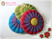 Mediterranean Ambience Cotton Linen Round Cushion Big 50cm Small number 40cm2 Remote Area Premium