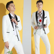 Suit suit host handsome male stage photo dress Wedding wedding photo performance suit Youth studio suit