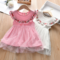 Female baby summer 2021 New Korean girl dress Super foreign fashion fashion children princess dress children skirt