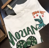 Brand Fold Discount Store Mall Withdrawal Womens Foreign Trade Cut Mark Embroidery Solid Beard Cat Printed Loose Short Sleeve T-shirt