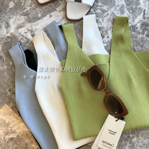 Brand Discount Store Womens Tail Goods Clear Barn Method Little Fresh Pure Color Shells Knit Vest Harnesses for women Summer