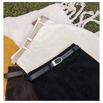 Wine harbor style retro autumn and winter New corduroy split skirt high waist A- shaped hip Medium-length dress female