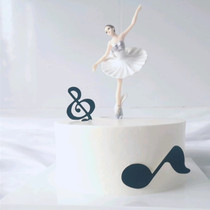 Bake cake decoration ballet girl ornaments note plug-in dance girl birthday party dessert table dress