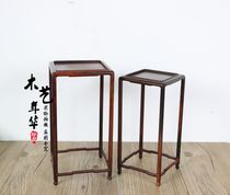 Mahogany red sour branch Ming-style high-footed flower a few bonsai vase base decoration teapot seal miniature base