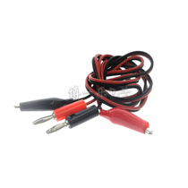 Alligator clip to Banana plug wire red and black power test wire double plug double clip wire length 1 meter