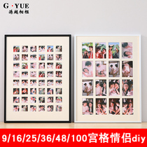 Simple couple diy photo frame hanging wall Development photo made 9 16 25 36 48 100 Palace gift customization