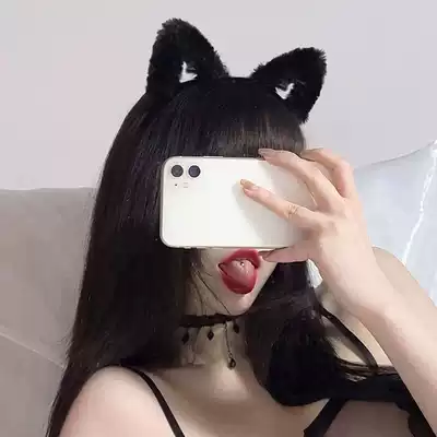 Sexy flirting lace plush cat ears rabbit hair hoop accessories lingerie adult products passion set