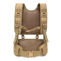 Mens outdoor battle camouflage belt vest set waistcoat Molle system tactical waist tactical belt strap)