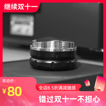 Spot professional-grade one-word leaf coffee powder dispenser 58 55mm titanium-coated stainless steel base universal